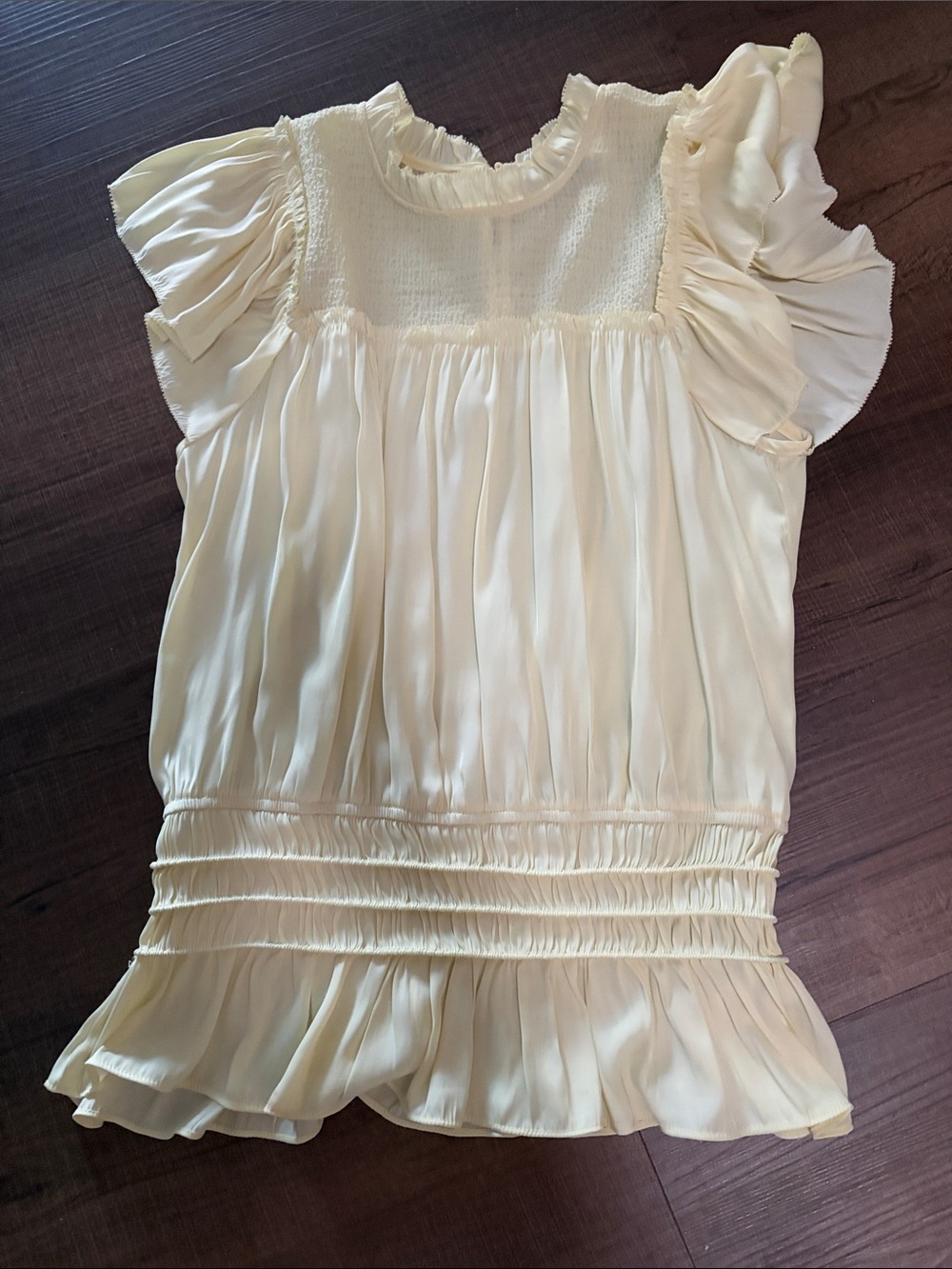 Current Air Ruffled Blouse - Light yellow
